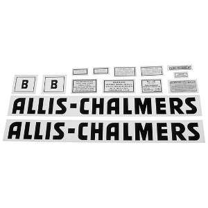 Tractor Decal Set, Allis Chamber, B Black Letters New  