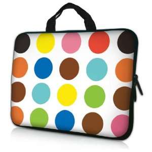  15 15.6 Colorful Dot Design Laptop Sleeve with Hidden 