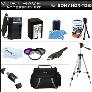 Must Have Accessory Kit For Sony HDR TD10 High Definition 3D Handycam 