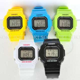  Digital Day Date Quartz Mens Womens Wrist Sport Watch S100  
