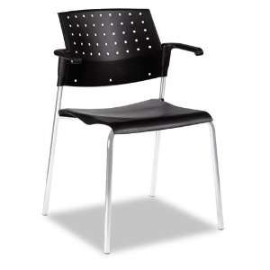  Global  Sonic Series Stacking Chair with Arms, 25 x 21 3/4 x 