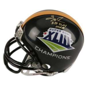  Santonio Holmes Pittsburgh Steelers Autographed Super Bowl 