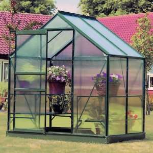   Greenhouse with Double Wall Polycarbonate Panels Patio, Lawn & Garden