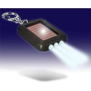  3 LED Solar Powered Flashlight Keyring 