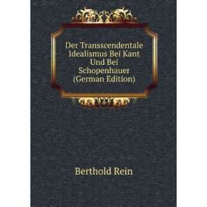   Bei Kant Und Bei Schopenhauer (German Edition) Berthold Rein Books
