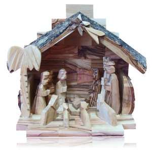  Olive Wood Hand Made Nativity Set 