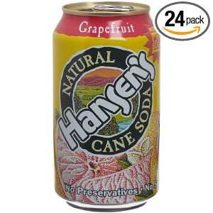 Hansens Soda Grapefruit, 12 Ounce Cans (Pack of 24)  
