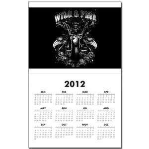  Calendar Print w Current Year Wild And Free Skeleton Biker 