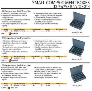 DURHAM SMALL COMPARTMENT BOXES STEEL BIN PARTS STORAGE  