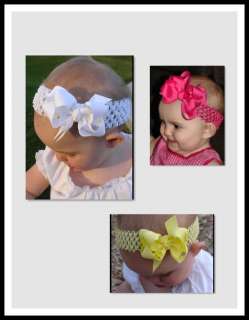 SPECIAL 3 SMALL Infant Baby Hairbow Headband U CHOOSE  