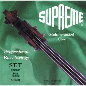  Super Sensitive Supreme Bass Strings Set, Solo 3/4 Size 
