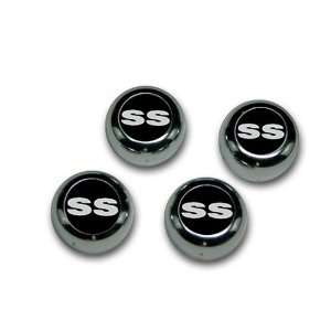  SS Black ABS Chrome Snap Caps Automotive