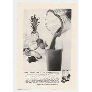  1956 Waring Blender Smoothie In Two Shakes Print Ad (4752 