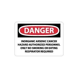  Inorganic Arsenic Cancer Hazard Authorized Personnel Only No Smoking 