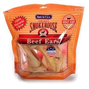  Smokehouse Pet Products Beef Ears 4 Pk Sm Beef Ears 4 Pk 