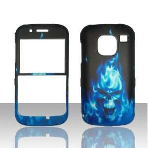  Blue Skull Fire Nokia Straight Talk E5 3G Smart Phone Case 