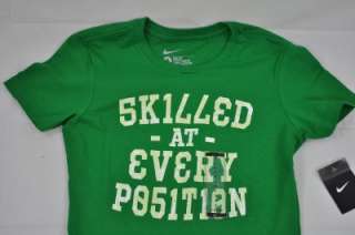 NIKE SLIM FIT SKILLED AT EVERY POSITION INNUENDO T SHIRT WOMENS GREEN 