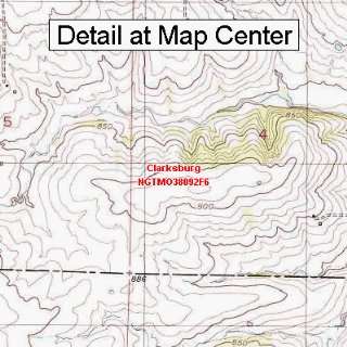  Topographic Quadrangle Map   Clarksburg, Missouri (Folded/Waterproof