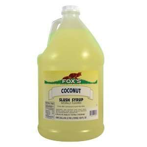 Foxs Coconut Slushy and Granita Syrup 4   1 Gallon Containers / CS 