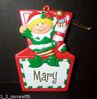 MARY PERSONALIZED CHRISTMAS ELF ORNAMENT AWESOME GIFT T