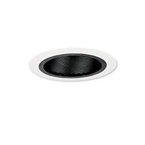  Recessed Housing Trims in Black with Baffle Sloped Ceiling 