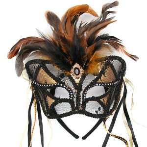  Black and Gold Mardi Gras Party Mask 