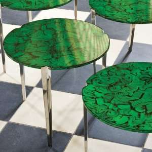  Cloverleaf Table Faux Malachite Top