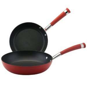  Circulon Contempo Red Twin Pack Skillets   Red