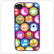   iPhone4 iii iv 4G Pororo Friends Circle 3D White Mobile Phone Cover