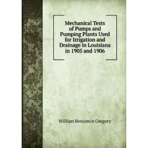 Mechanical Tests of Pumps and Pumping Plants Used for Irrigation and 