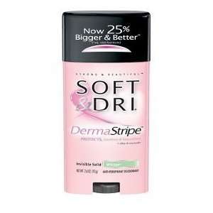 SOFT AND DRI Derma Stripe Invisible Solid Whisper 2.6oz 