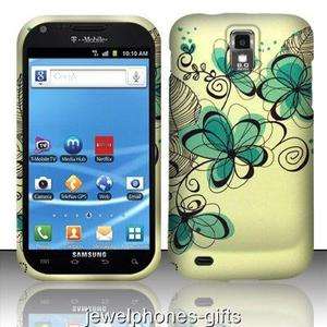 For Samsung Hercules T989 Galaxy SII 4G (T Mobile) Azure Flowers Hard 