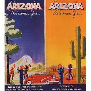  ARIZONA WELCOMES VACATION TRAVEL TOURISM SMALL VINTAGE 