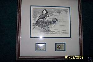 RW35 Claremont Pritchard Federal Duck Print w/stamps BW  