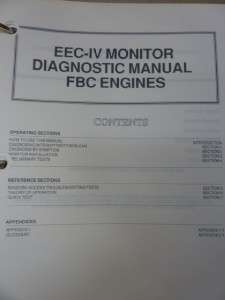 Ford Rotunda EEC IV Diagnostic Manual 2490 768 #30557  