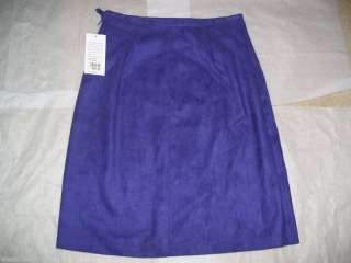 CLIO Womens NEW Purple Suede Like Sexy Mini Skirt 8 $48  