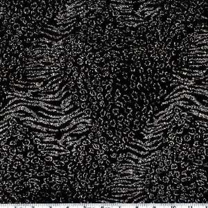   Knit Splendeur Black/Silver Fabric By The Yard Arts, Crafts & Sewing