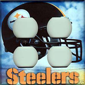 Pittsburgh Steelers Double Outlet Plate Cover   Clouds  