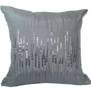  Light Blue Club Style 18x18 Decorative Silk Throw Pillow 