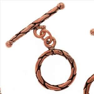  Real Copper Large Rope Weave Toggle Clasps 16mm (3) Arts 