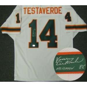  Vinny Testaverde Autographed/Hand Signed Miami Hurricanes 
