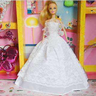 Fashion Handmade Princess Clothes Party Dresses Gown Skirt for Barbie 