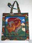 NEW HANDMADE Cotton Tote Bag Rooster Sheep Quilted