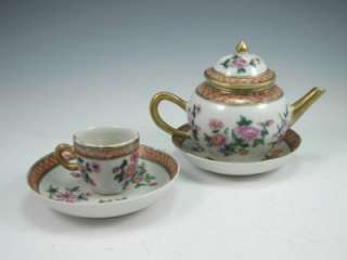 18th C. Qing Chinese Export Porcelain Miniature Famille Rose Tea Set 