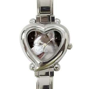 Siberian Husky 17 Heart Shaped Italian Charm Watch L0626