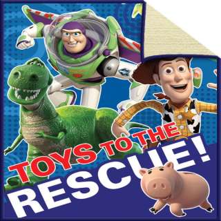 Disney Toy Story 3 Sherpa baby Blanket Kids toys to the rescue Borrego 