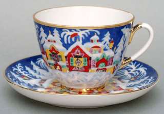 Lomonosov Porcelain Tea Set CHRISTMAS Fairy Tale 2pc  