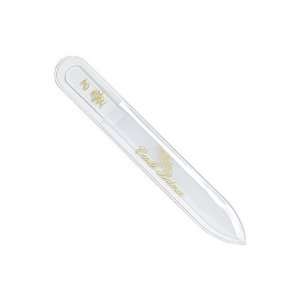 Camille Beckman Medium Crystal Glass Nail File with rose bouquet and 
