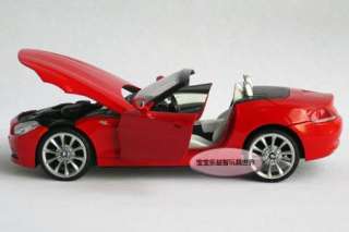 New BMW Z4 Open 124 Alloy Diecast Model Car With Box Red B091b  
