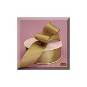   Â x 25yd Old Gold Double Face Satin Ribbon